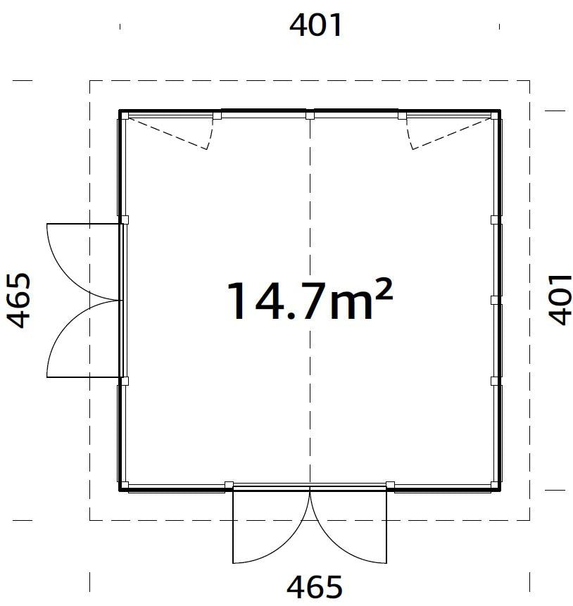 Palmako | Isabella M (13'2" x 13'2" | 158.2 sq.ft. | 3.5") Modern Glass Pavilion with Aluminium Frames