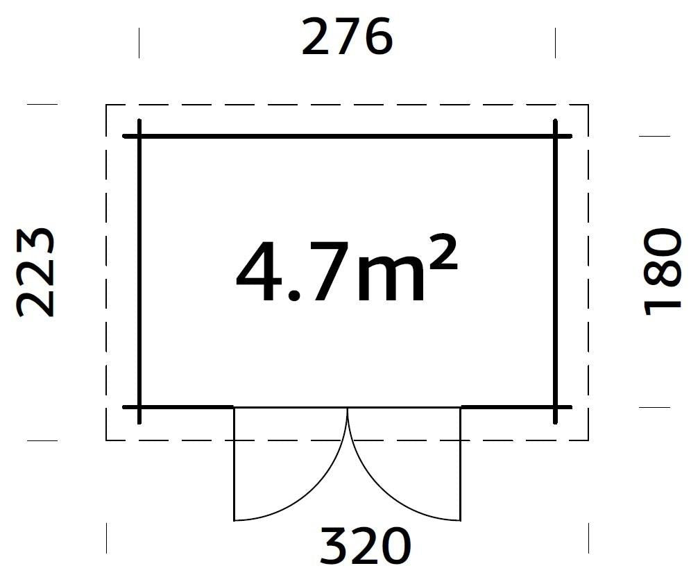 Palmako | Alice XS (9'9" x 6'7" | 50.6 sq.ft. | 1.1") Small Pressure Treated Garden Shed