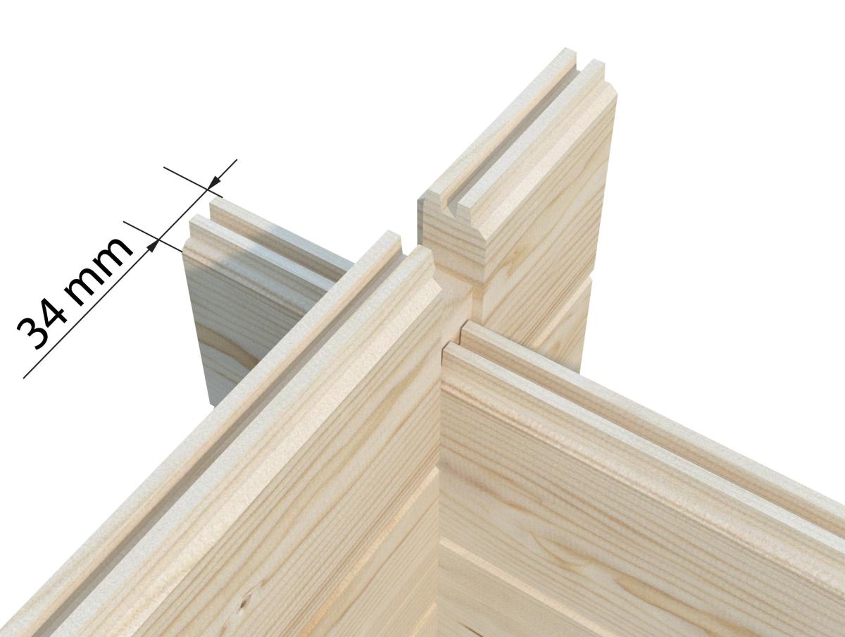 Palmako | Lisa S (13'9" x 10'6" | 123.8 sq.ft. | 1.3") Pent Timber Garden Room