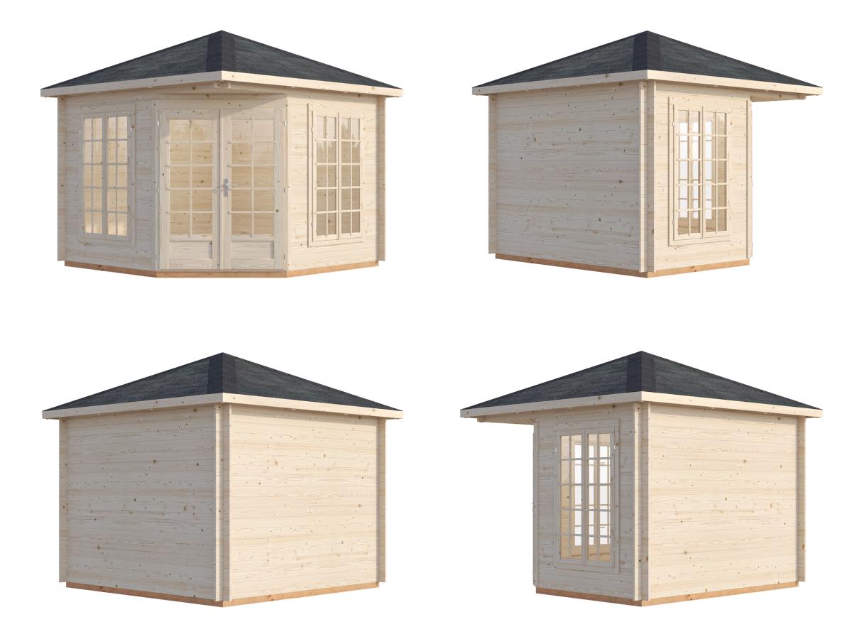Palmako | Melanie S (9'2" x 9'2" | 75.3 sq.ft. | 1.1") Classic Corner Cabin Summer House