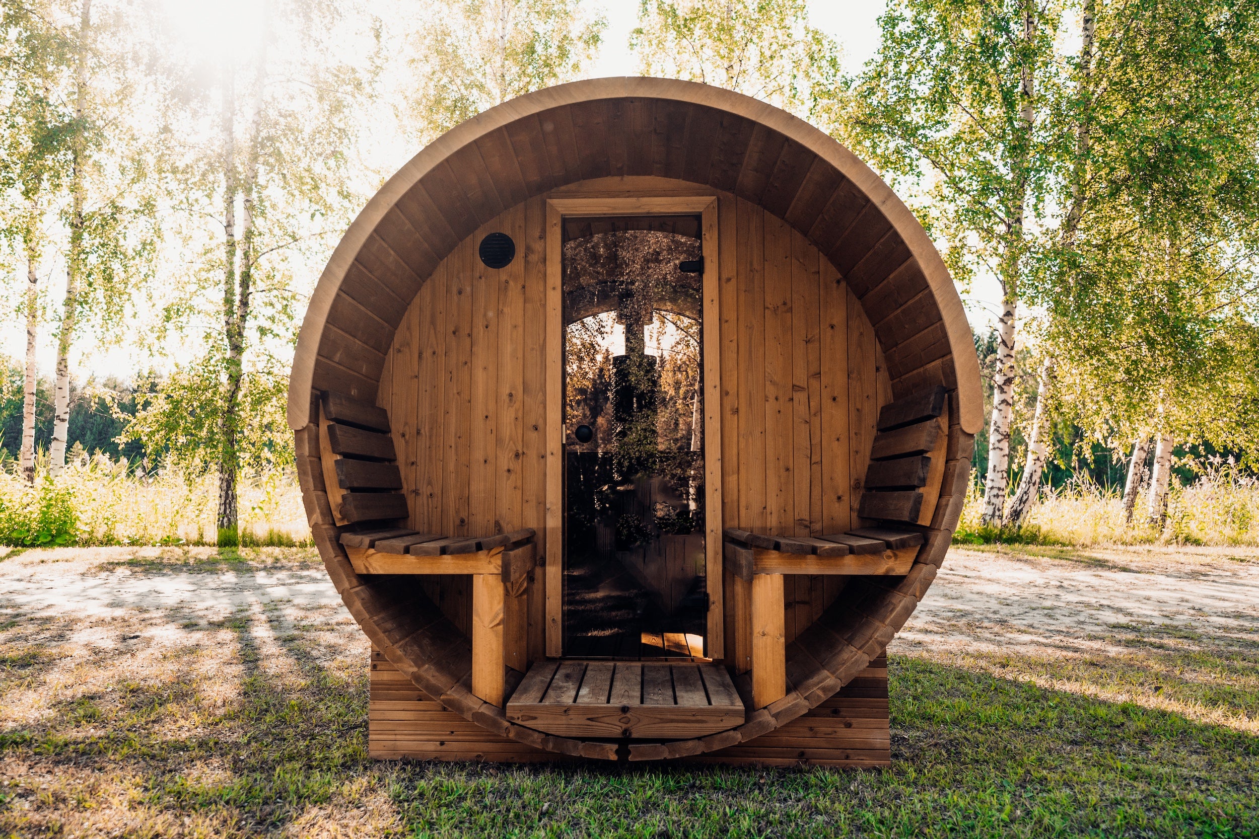 Arctic Finland House | Barrel Sauna Uno With Terrace