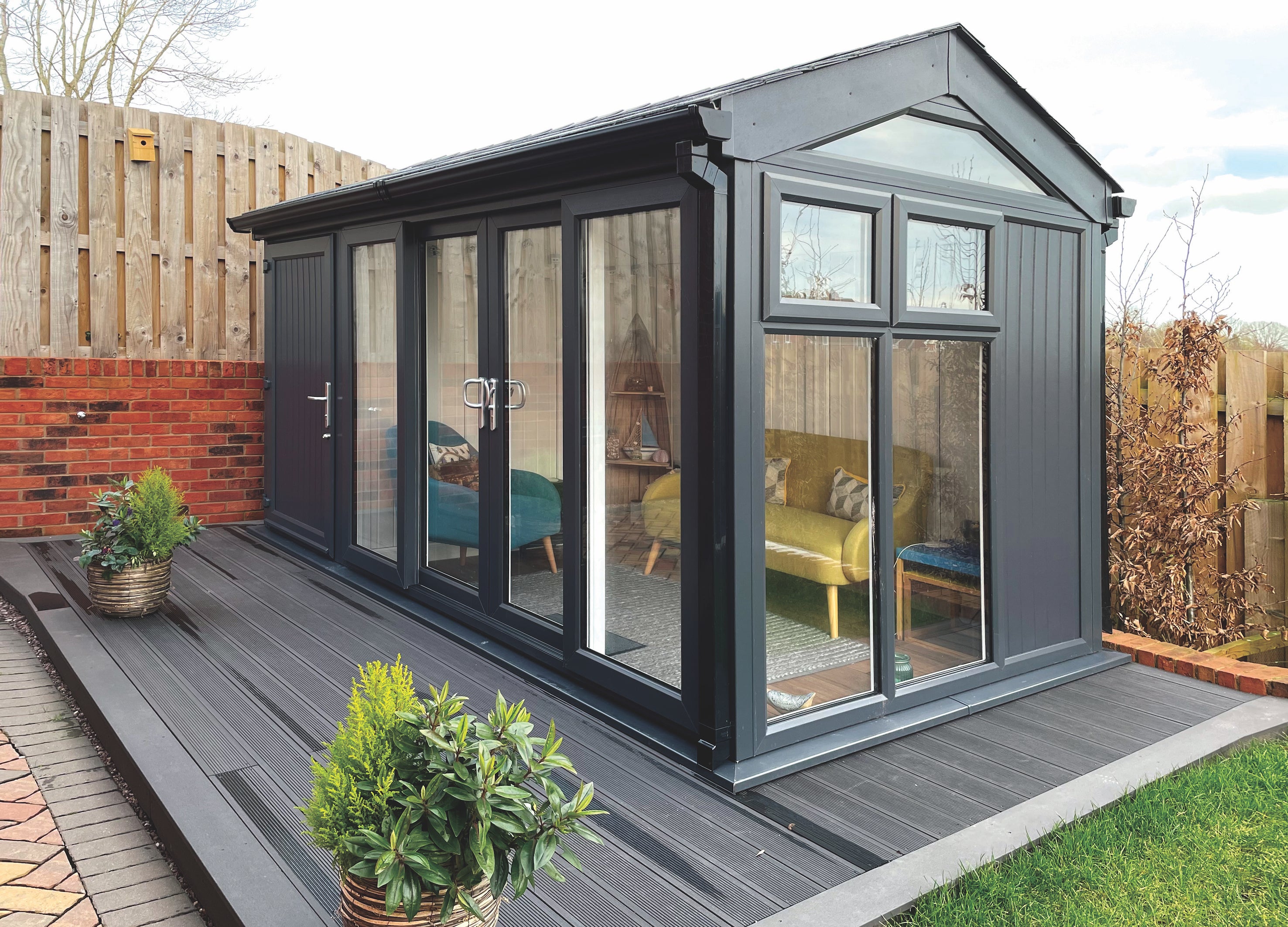 Exaco | Greenwich 18’ x 10’2” Garden Room With Shed Extension by Nordic Garden Buildings