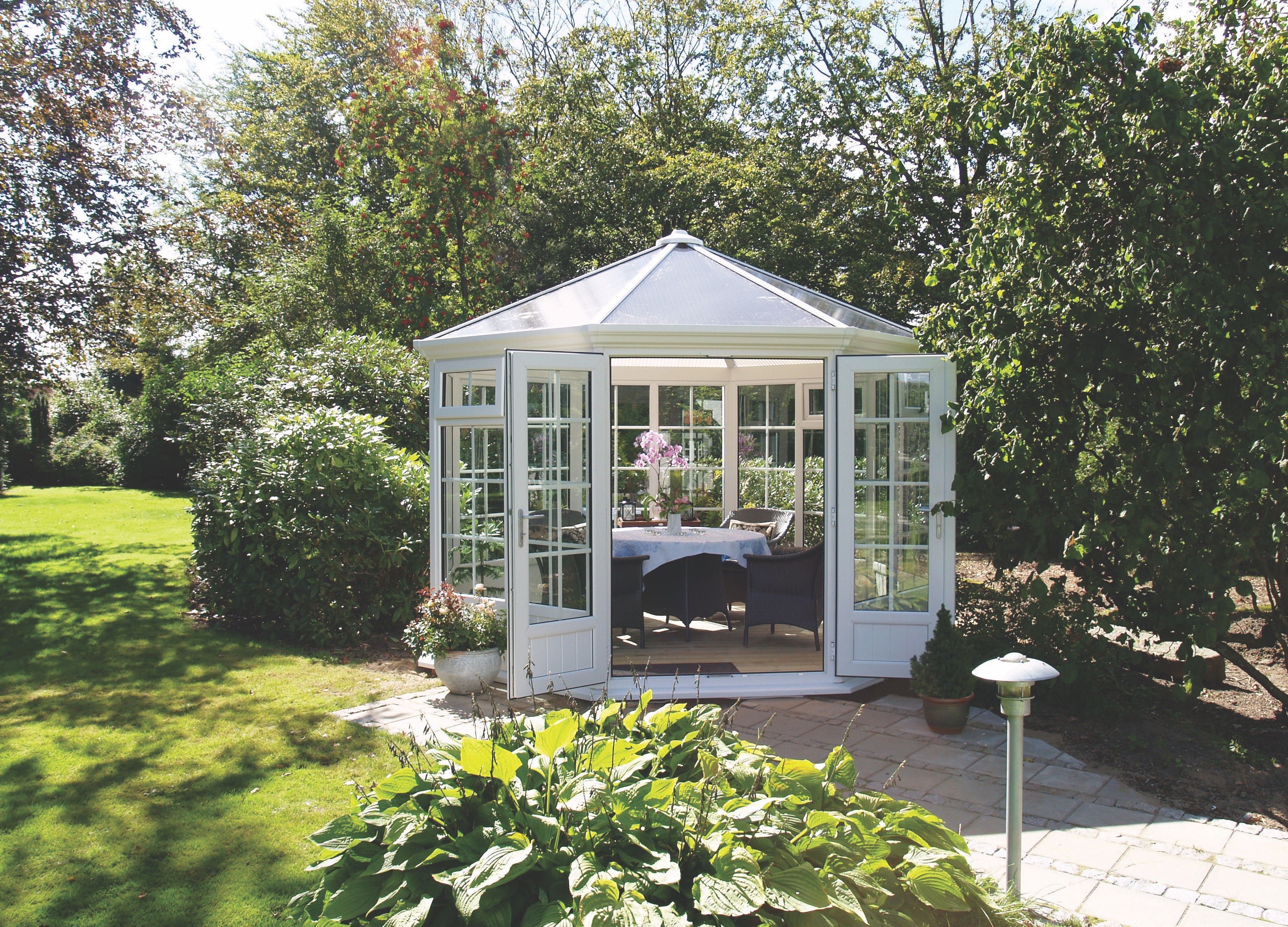 Exaco | Melbourne 13’8” x 13’8” Garden Pavilion by Nordic Garden Buildings