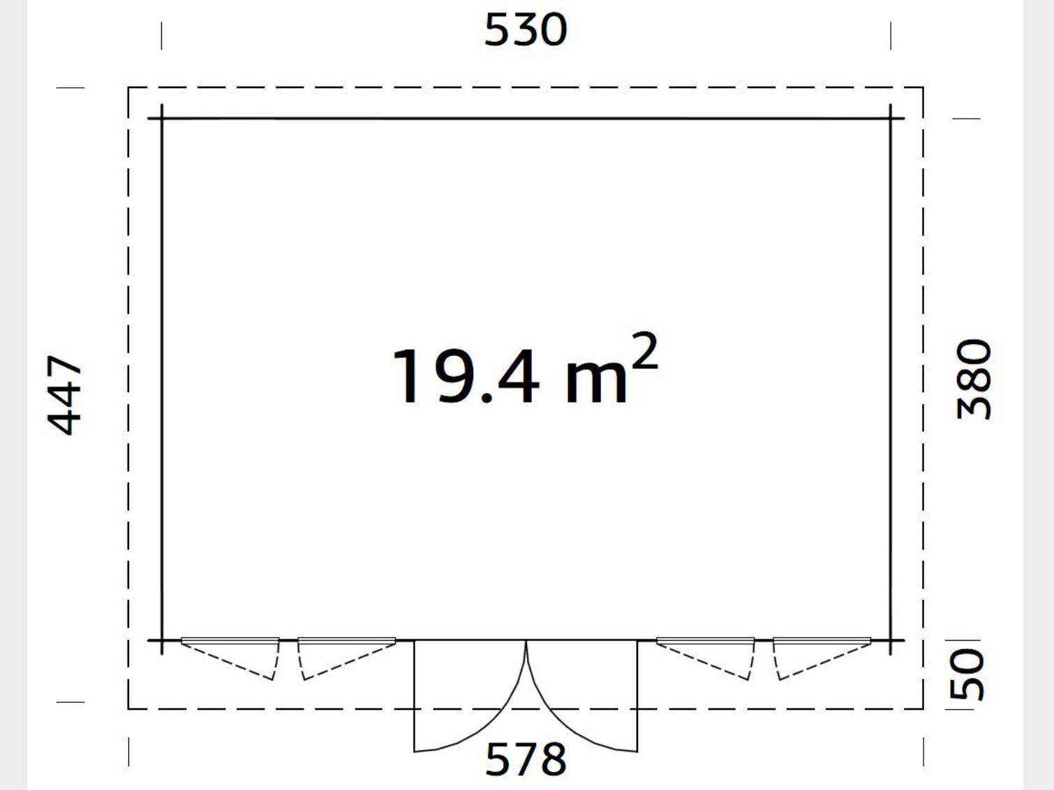 Palmako | Lisa L (18'1" x 13'1" | 209 sq.ft. | 1.7") Spacious Pent Summer House with Double Doors