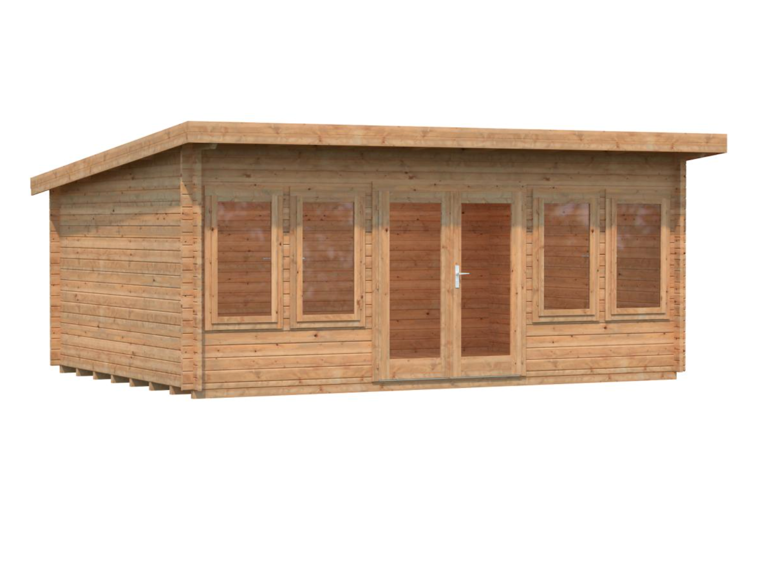 Palmako | Lisa L (18'1" x 13'1" | 209 sq.ft. | 1.7") Spacious Pent Summer House with Double Doors