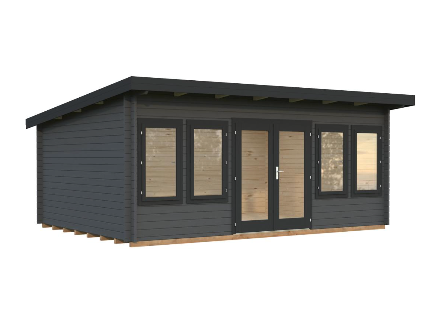 Palmako | Lisa L (18'1" x 13'1" | 209 sq.ft. | 1.7") Spacious Pent Summer House with Double Doors