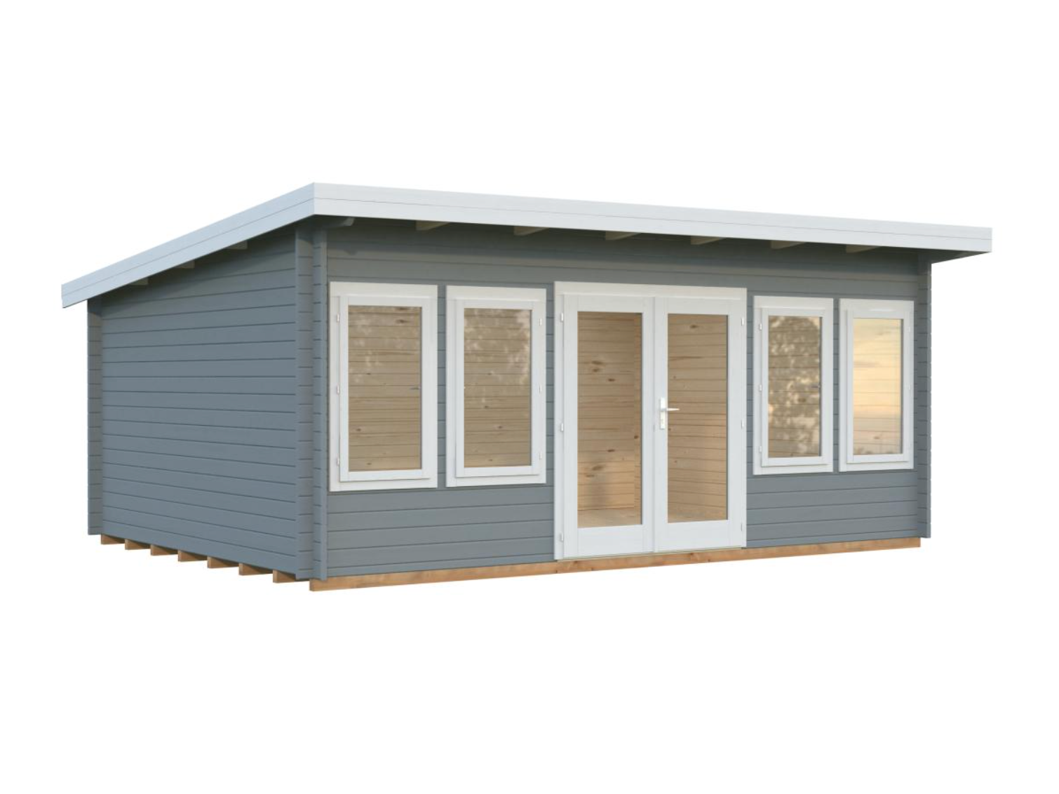 Palmako | Lisa L (18'1" x 13'1" | 209 sq.ft. | 1.7") Spacious Pent Summer House with Double Doors