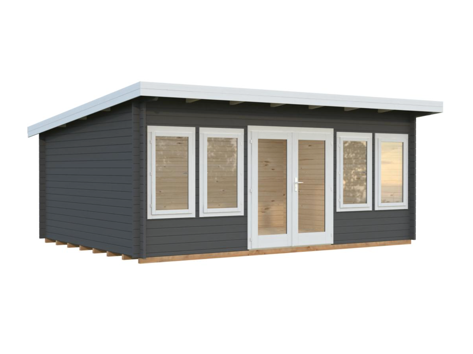 Palmako | Lisa L (18'1" x 13'1" | 209 sq.ft. | 1.7") Spacious Pent Summer House with Double Doors