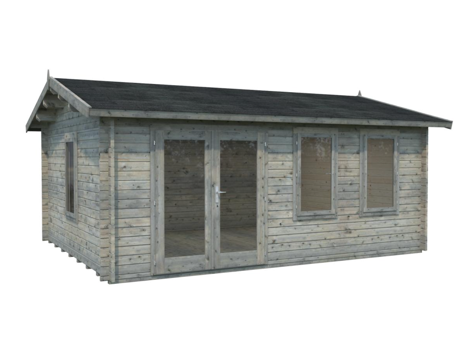 Palmako | Iris L (17'5" x 13'5" | 206 sq.ft. | 1.7") Double Glazed Summer House with Double Doors