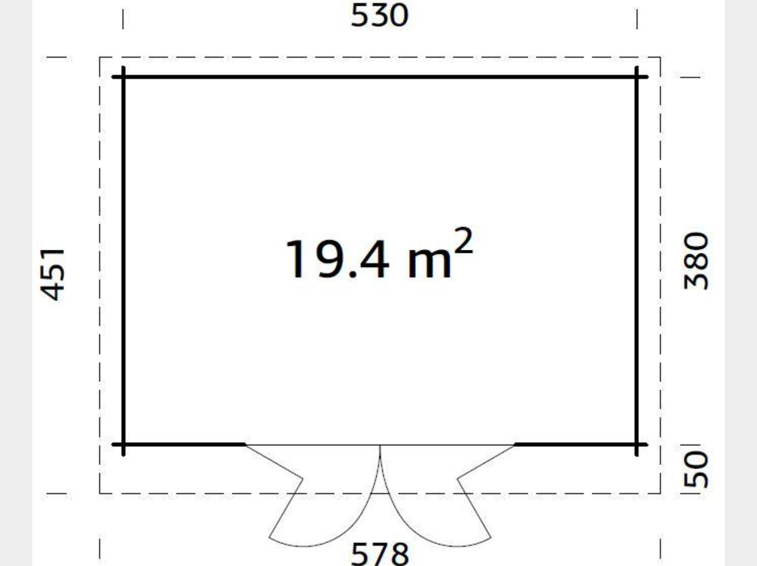 Palmako | Lea L (18'1" x 13'1" | 209 sq.ft. | 1.7") Pent Roof Cabin with Bi-Fold Doors
