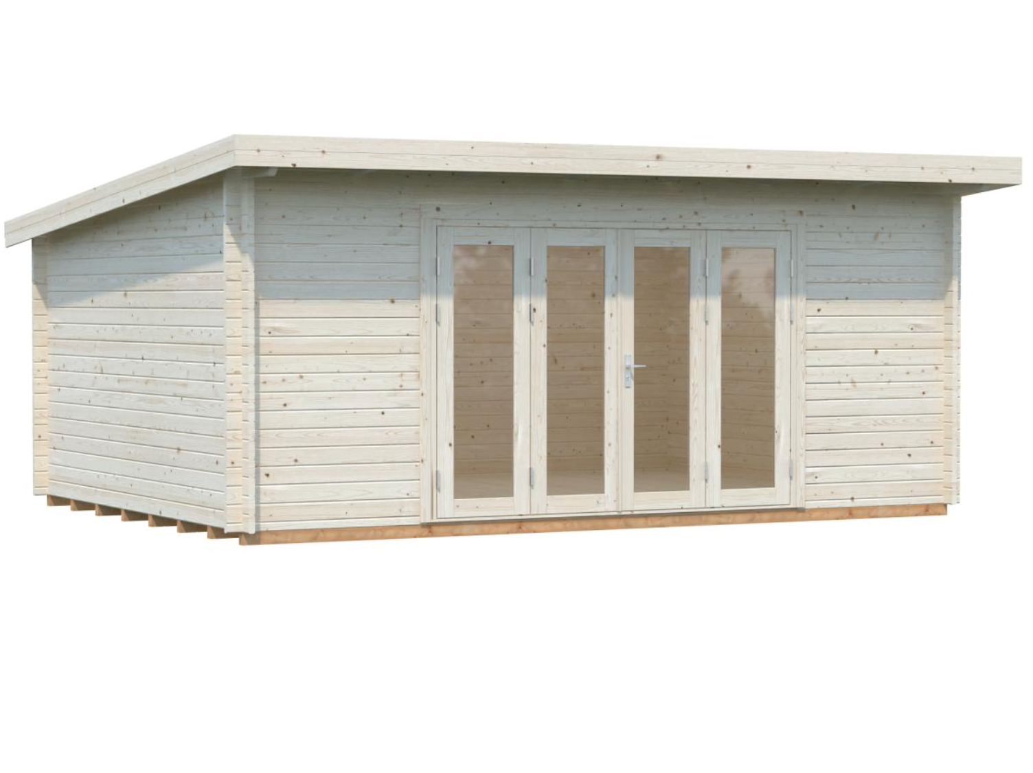 Palmako | Lea L (18'1" x 13'1" | 209 sq.ft. | 1.7") Pent Roof Cabin with Bi-Fold Doors
