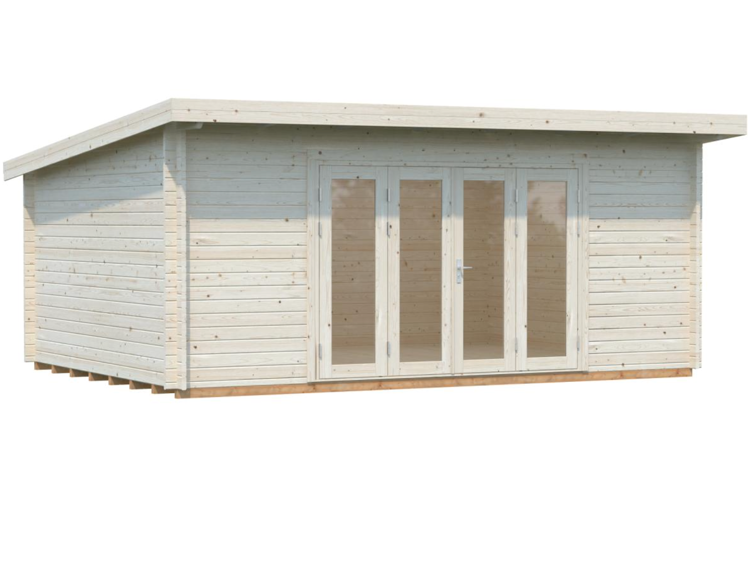 Palmako | Lea L (18'1" x 13'1" | 209 sq.ft. | 1.7") Pent Roof Cabin with Bi-Fold Doors