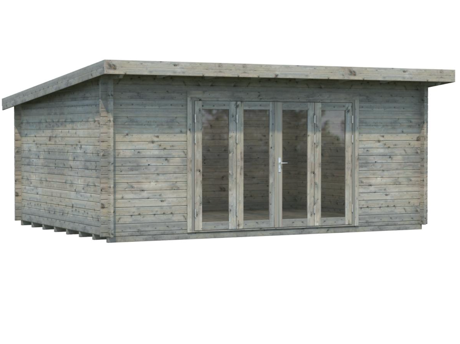 Palmako | Lea L (18'1" x 13'1" | 209 sq.ft. | 1.7") Pent Roof Cabin with Bi-Fold Doors