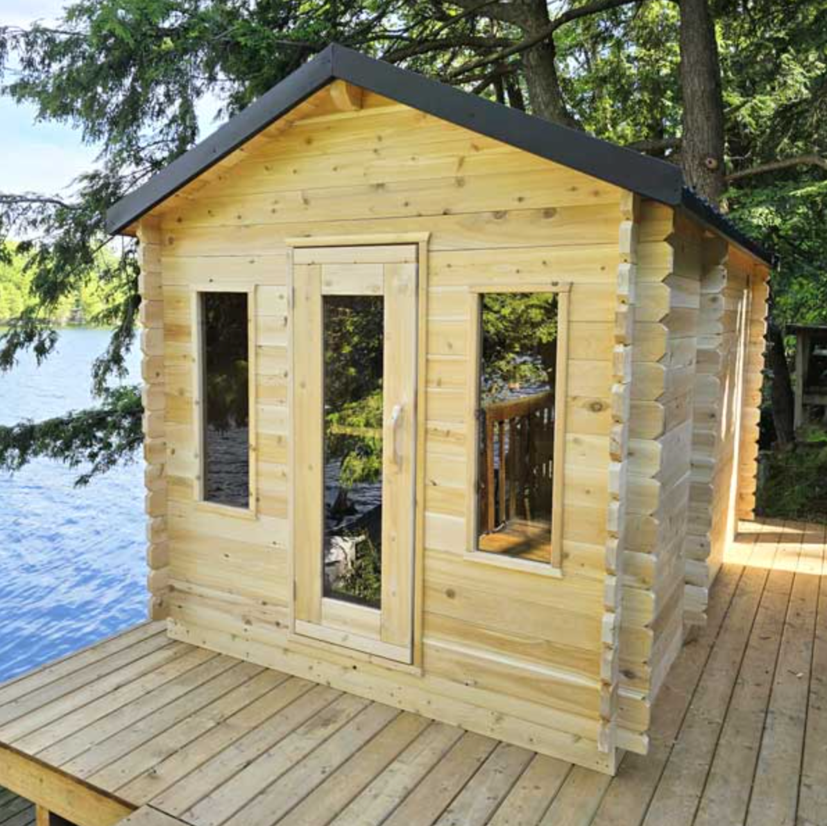 Dundalk Leisurecraft | Georgian Electric CT 6 Person Cabin Sauna with Changeroom