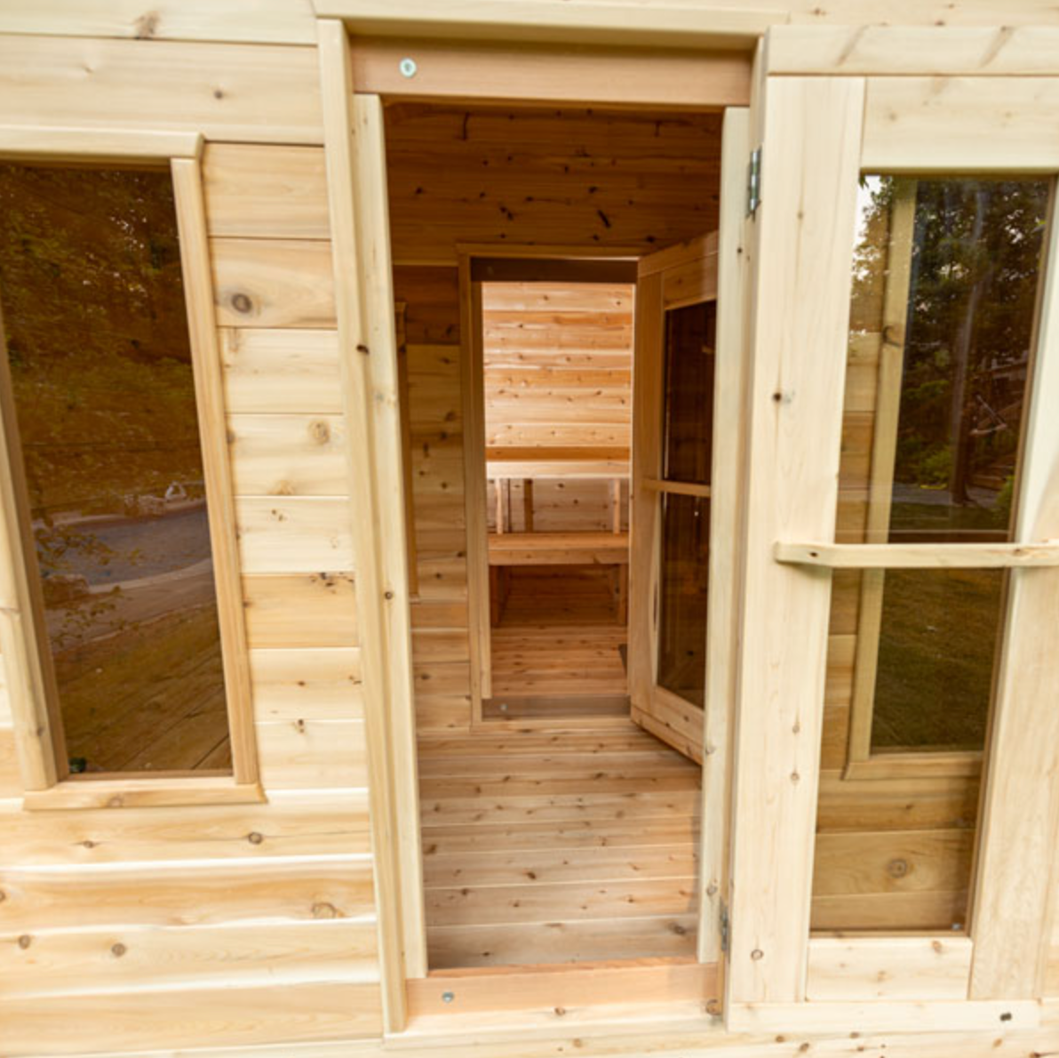 Dundalk Leisurecraft | Georgian Electric CT 6 Person Cabin Sauna with Changeroom