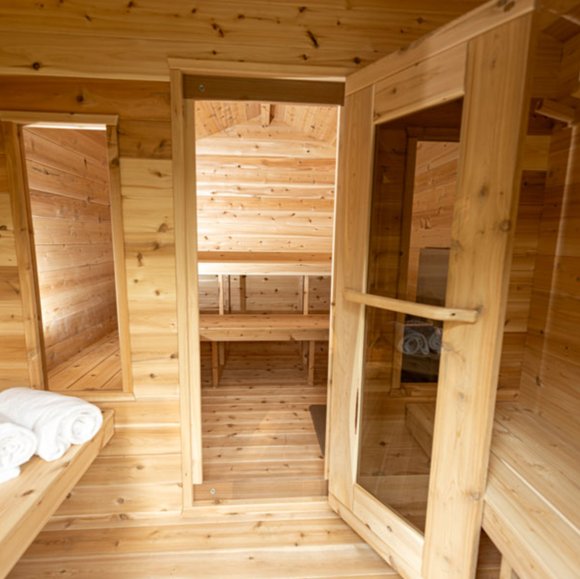 Dundalk Leisurecraft | Georgian Wood Burning CT 6 Person Cabin Sauna with Changeroom