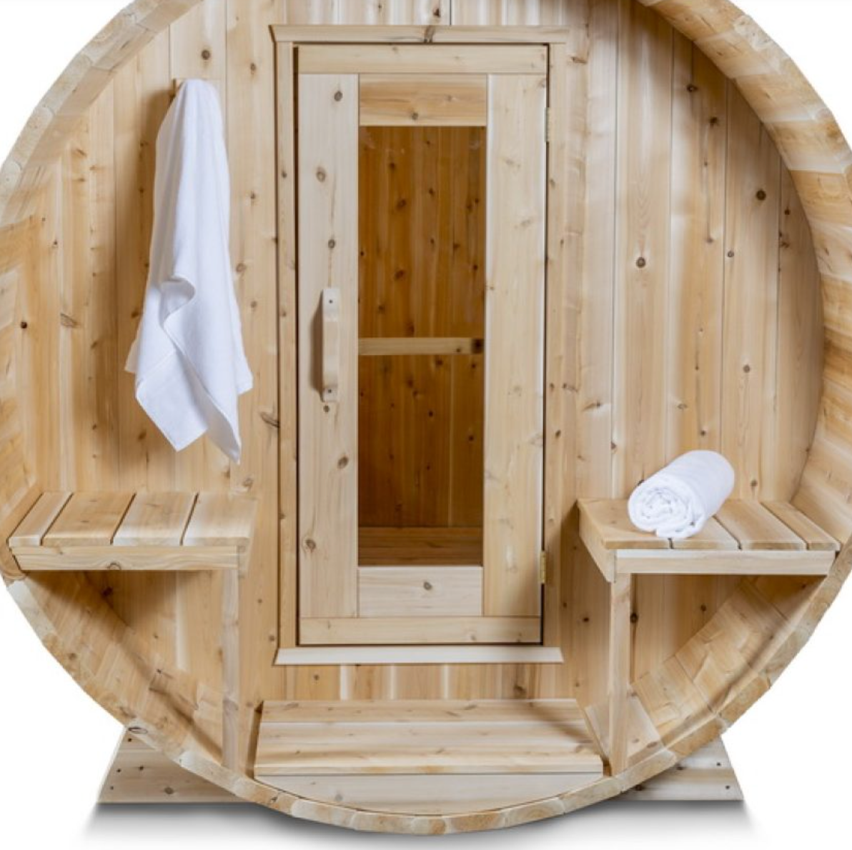 Dundalk Leisurecraft | Serenity Electric Canadian Timber 3-4 Person Barrel Sauna
