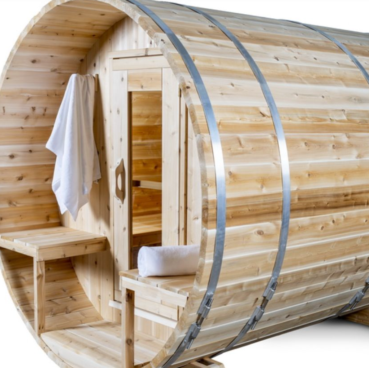 Dundalk Leisurecraft | Serenity Electric Canadian Timber 3-4 Person Barrel Sauna