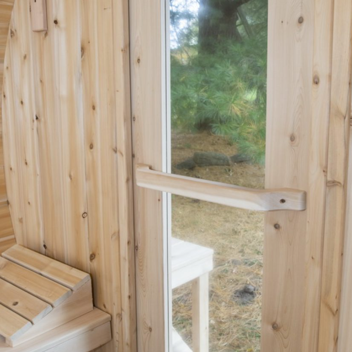 Dundalk Leisurecraft | Serenity Electric Canadian Timber 3-4 Person Barrel Sauna