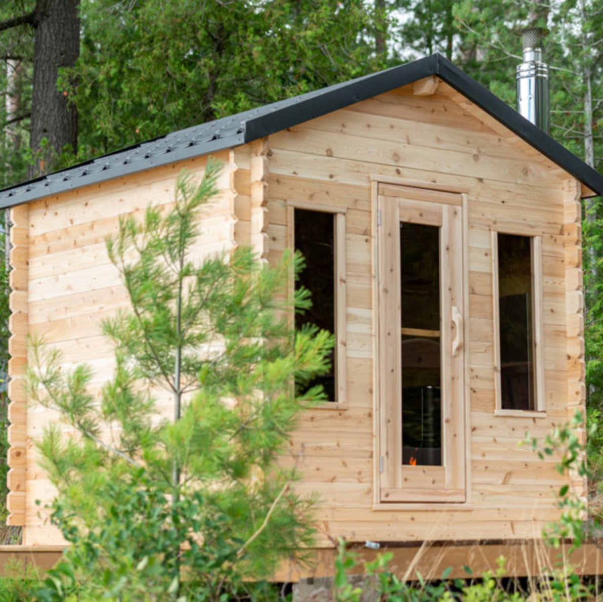 Dundalk Leisurecraft | Georgian Wood Burning Canadian Timber 5-6 Person Cabin Sauna