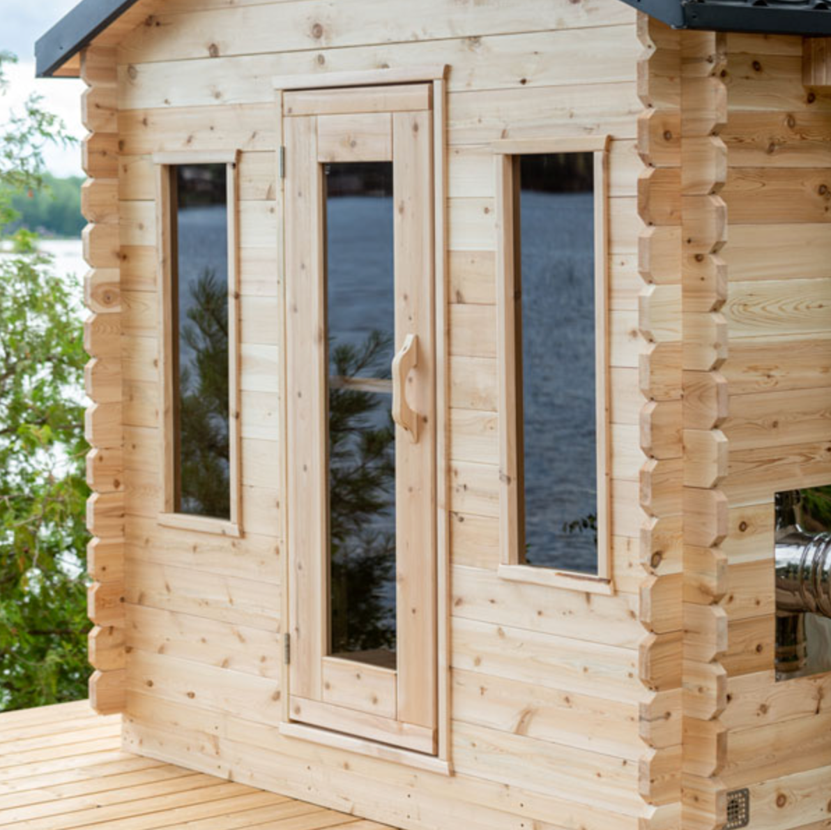 Dundalk Leisurecraft | Georgian Wood Burning Canadian Timber 5-6 Person Cabin Sauna