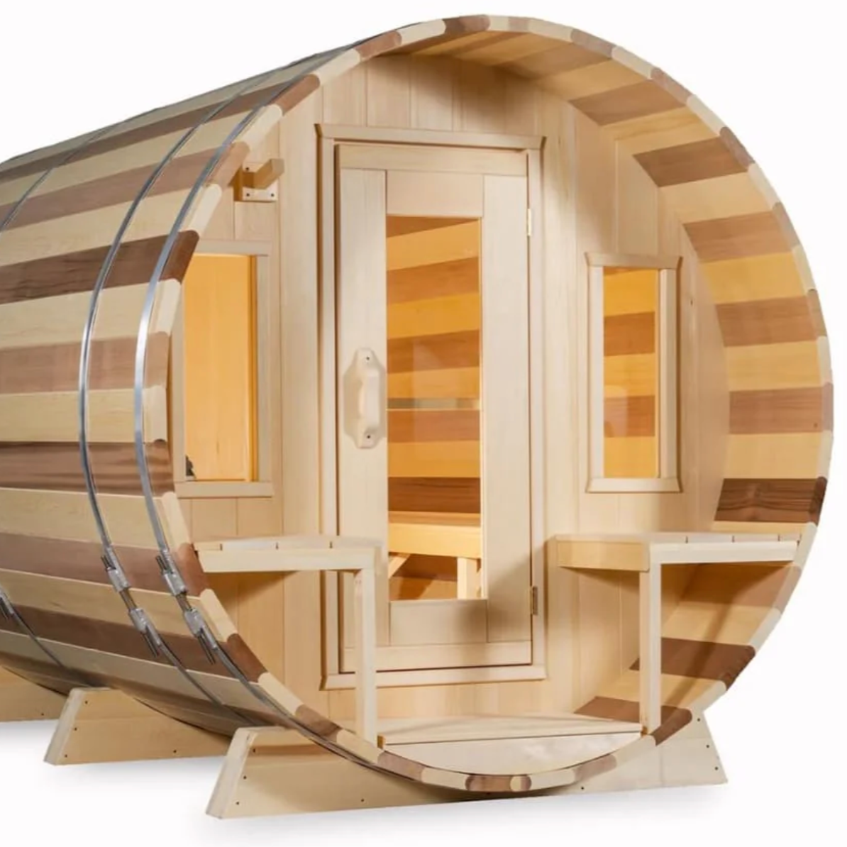 Dundalk Leisurecraft | Tranquility Electric Canadian Timber 4-5 Person Barrel Sauna
