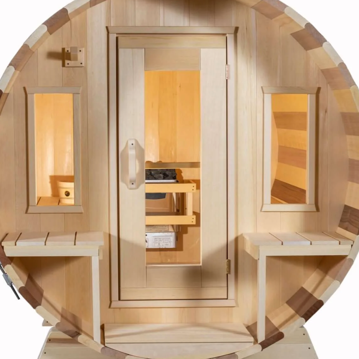 Dundalk Leisurecraft | Tranquility Electric Canadian Timber 4-5 Person Barrel Sauna
