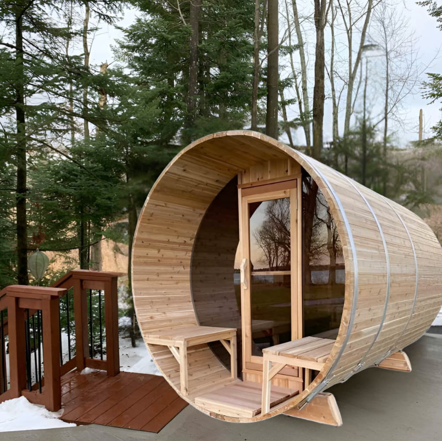 Dundalk Leisurecraft | MP Tranquility Electric CT 6 Person Barrel Sauna