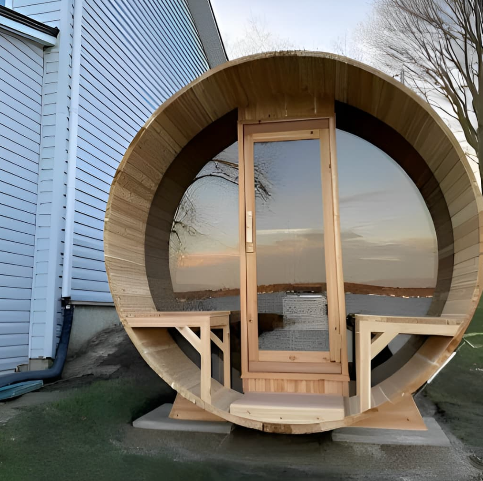 Dundalk Leisurecraft | MP Tranquility Electric CT 6 Person Barrel Sauna