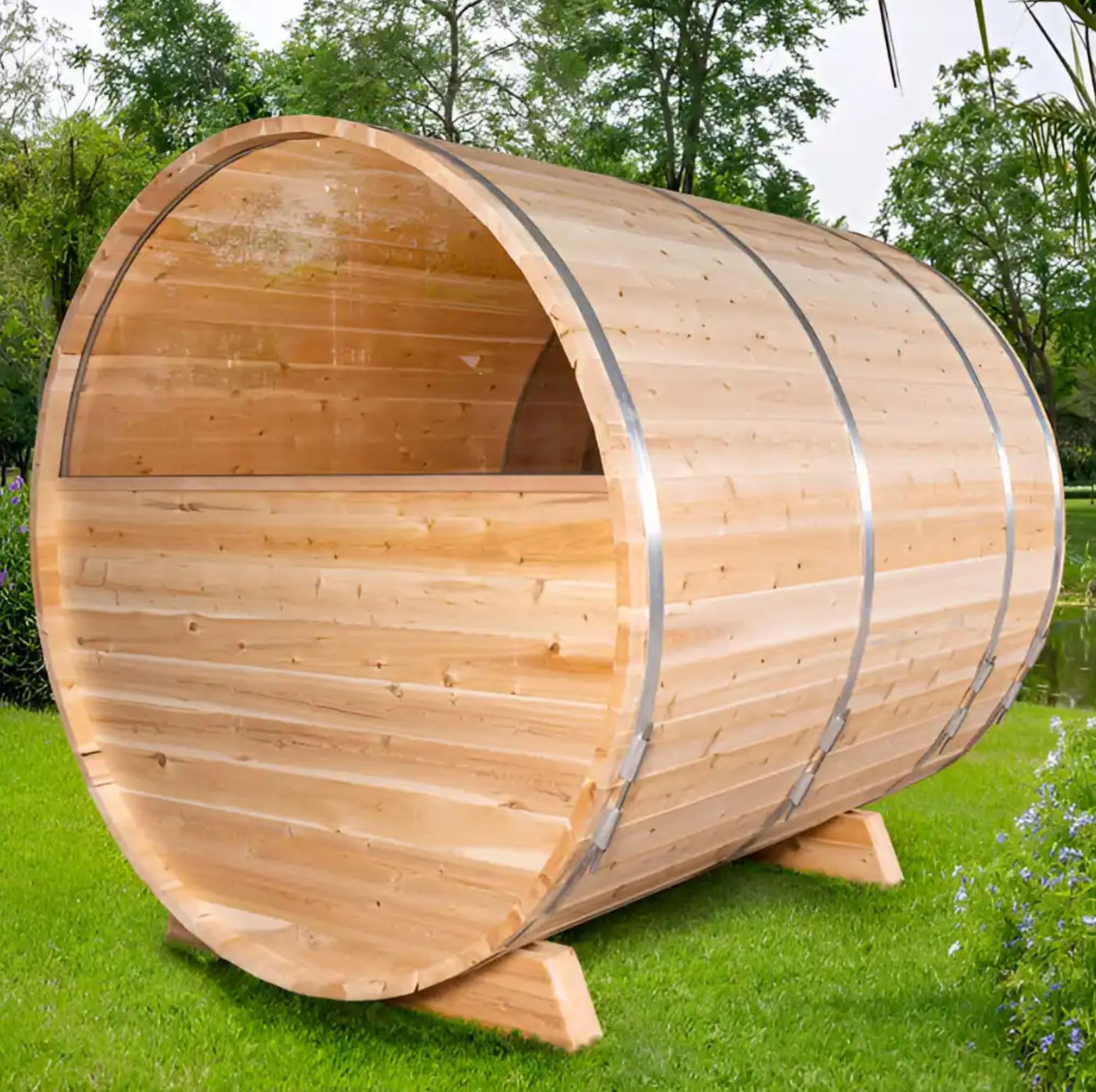Dundalk Leisurecraft | MP Tranquility Wood Burning CT 6 Person Barrel Sauna