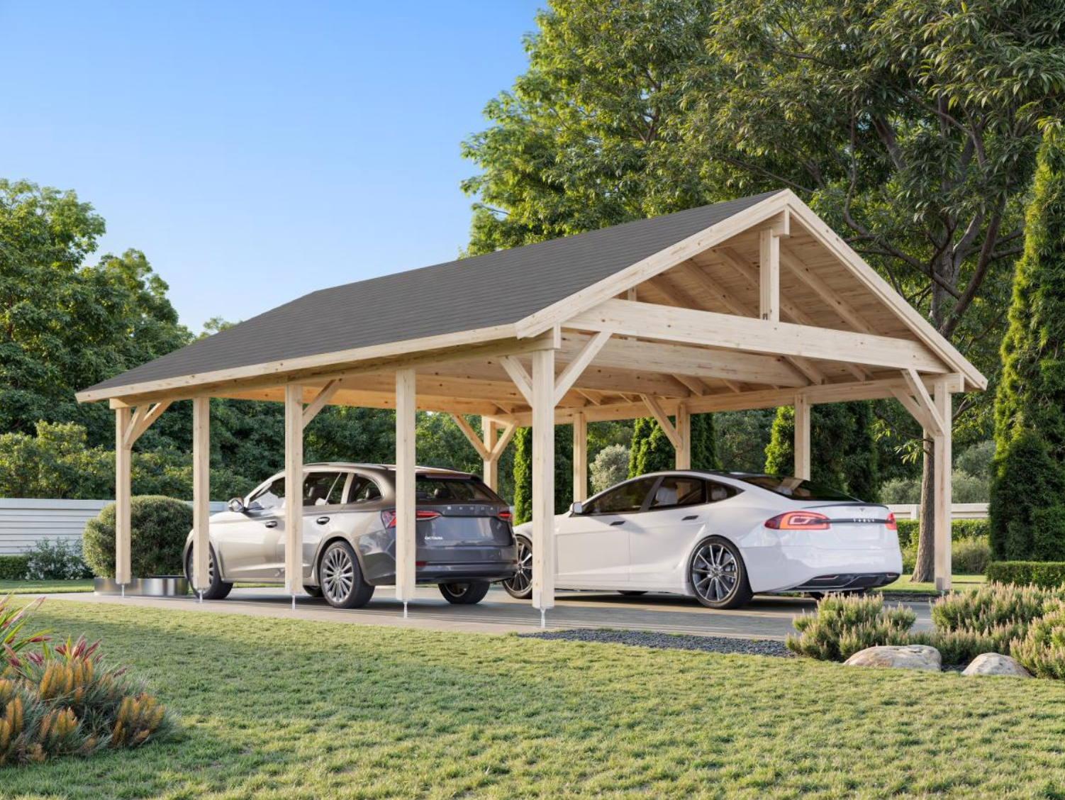 Palmako | Robert XL (18'4" x 23'11" | 437 sq.ft.) Double Carport or Large Pavilion