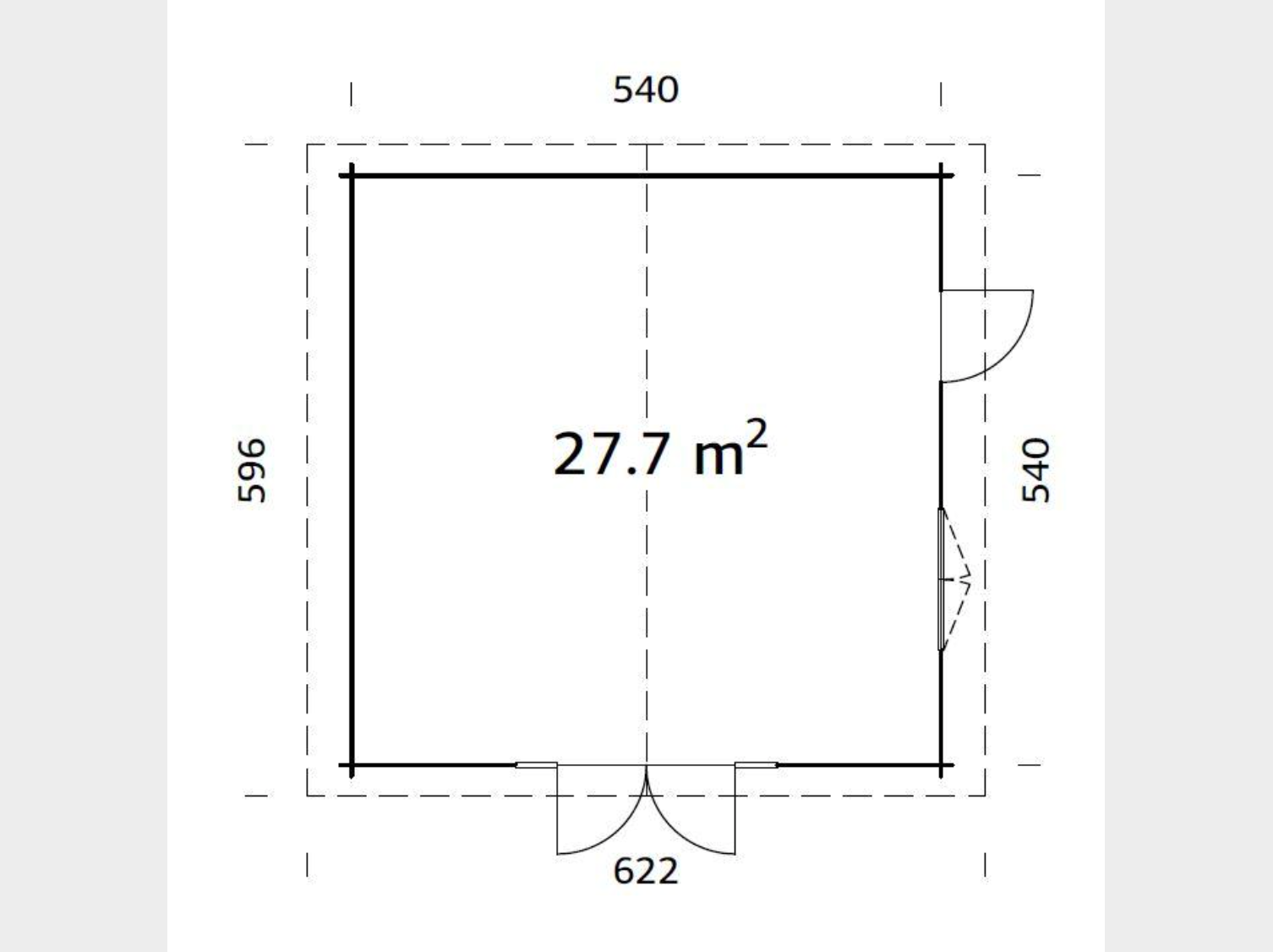 Palmako | Irene XXL (18'4" x 18'4" | 298 sq.ft. | 2.8") Log Cabin Summer House