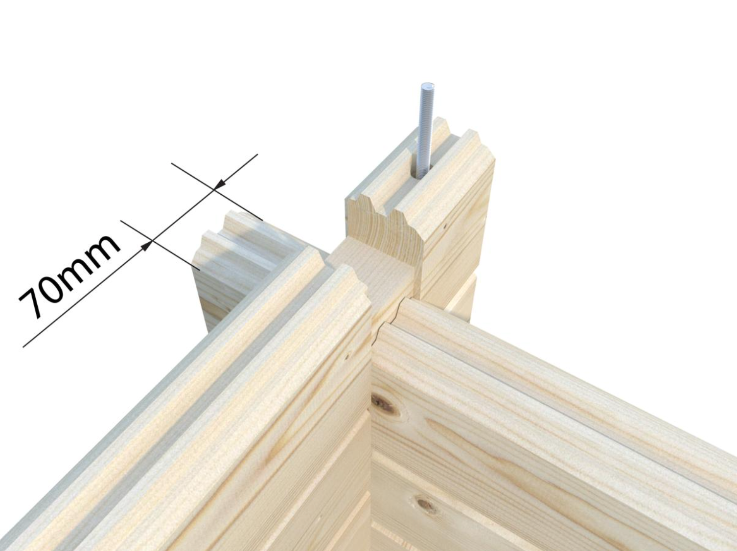 Palmako | Irene XXL (18'4" x 18'4" | 298 sq.ft. | 2.8") Log Cabin Summer House