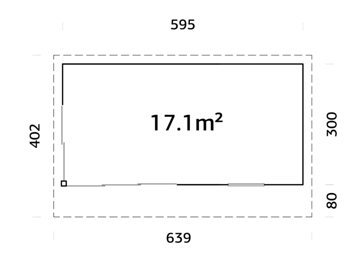 Palmako | Andrea M (19'6" x 9'10" | 184 sq.ft. | 1.7") Cabin with Sliding Doors