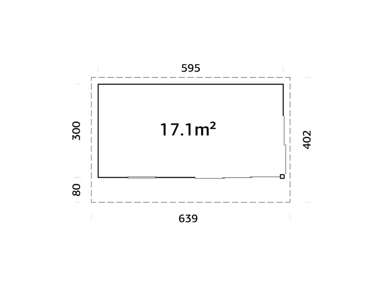 Palmako | Andrea M (19'6" x 9'10" | 184 sq.ft. | 1.7") Cabin with Sliding Doors