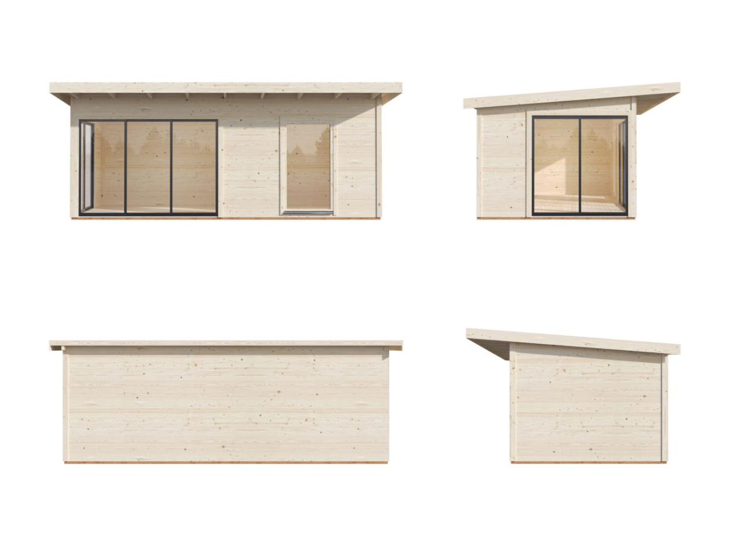 Palmako | Andrea M (19'6" x 9'10" | 184 sq.ft. | 1.7") Cabin with Sliding Doors