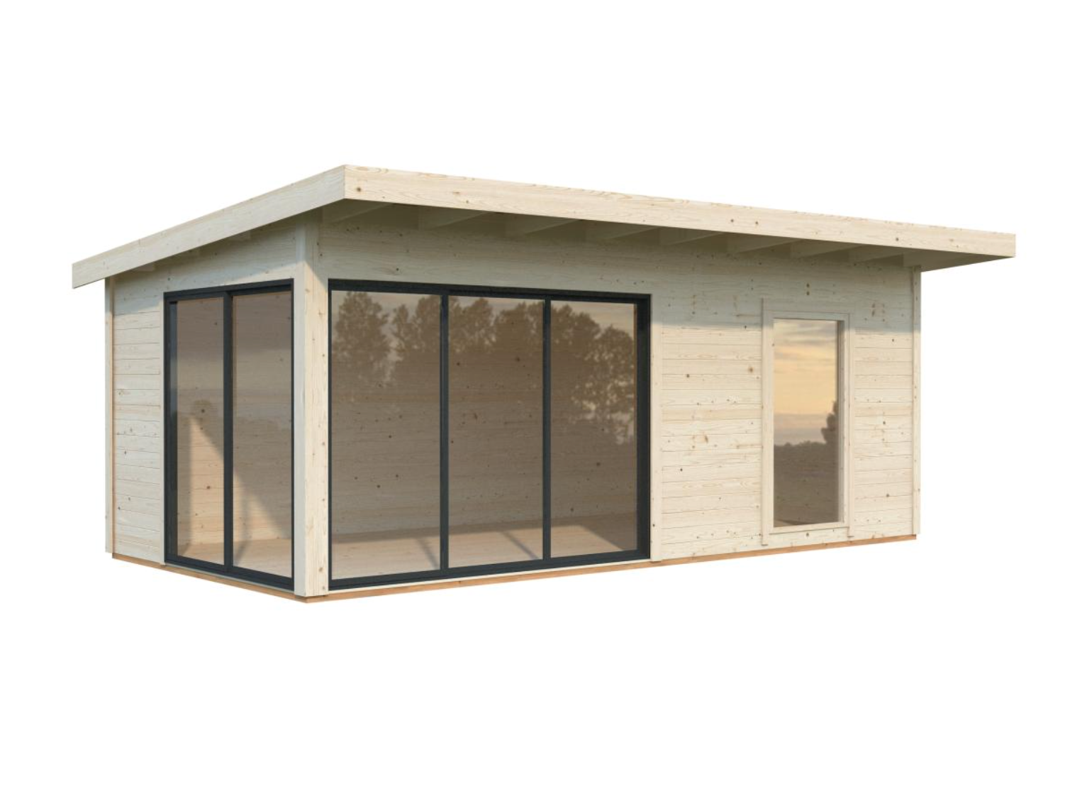 Palmako | Andrea M (19'6" x 9'10" | 184 sq.ft. | 1.7") Cabin with Sliding Doors