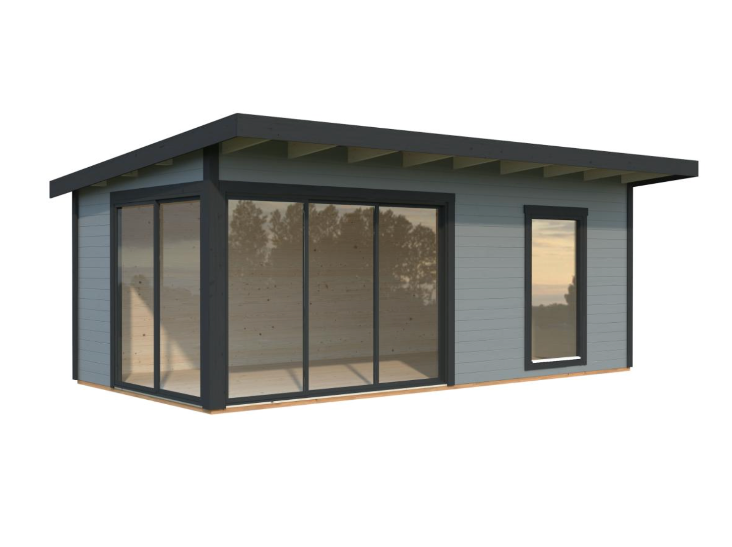 Palmako | Andrea M (19'6" x 9'10" | 184 sq.ft. | 1.7") Cabin with Sliding Doors