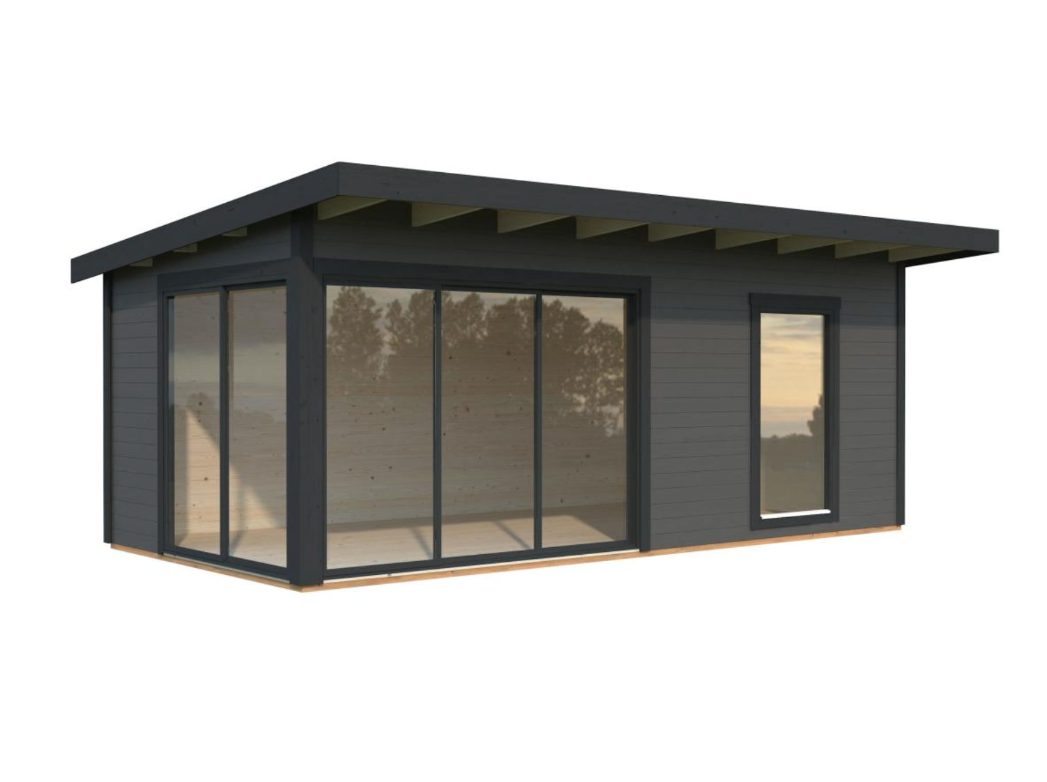 Palmako | Andrea M (19'6" x 9'10" | 184 sq.ft. | 1.7") Cabin with Sliding Doors