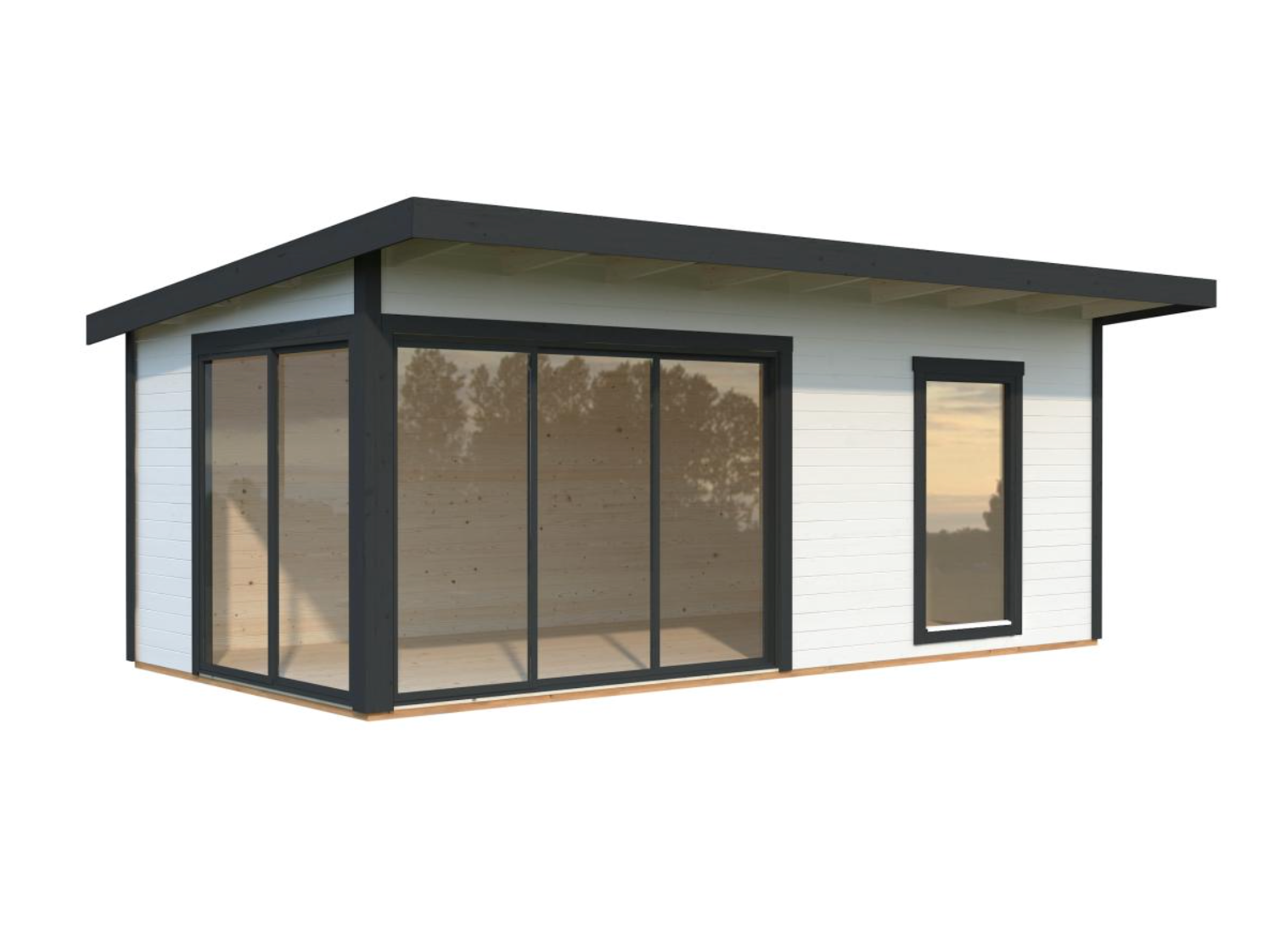 Palmako | Andrea M (19'6" x 9'10" | 184 sq.ft. | 1.7") Cabin with Sliding Doors
