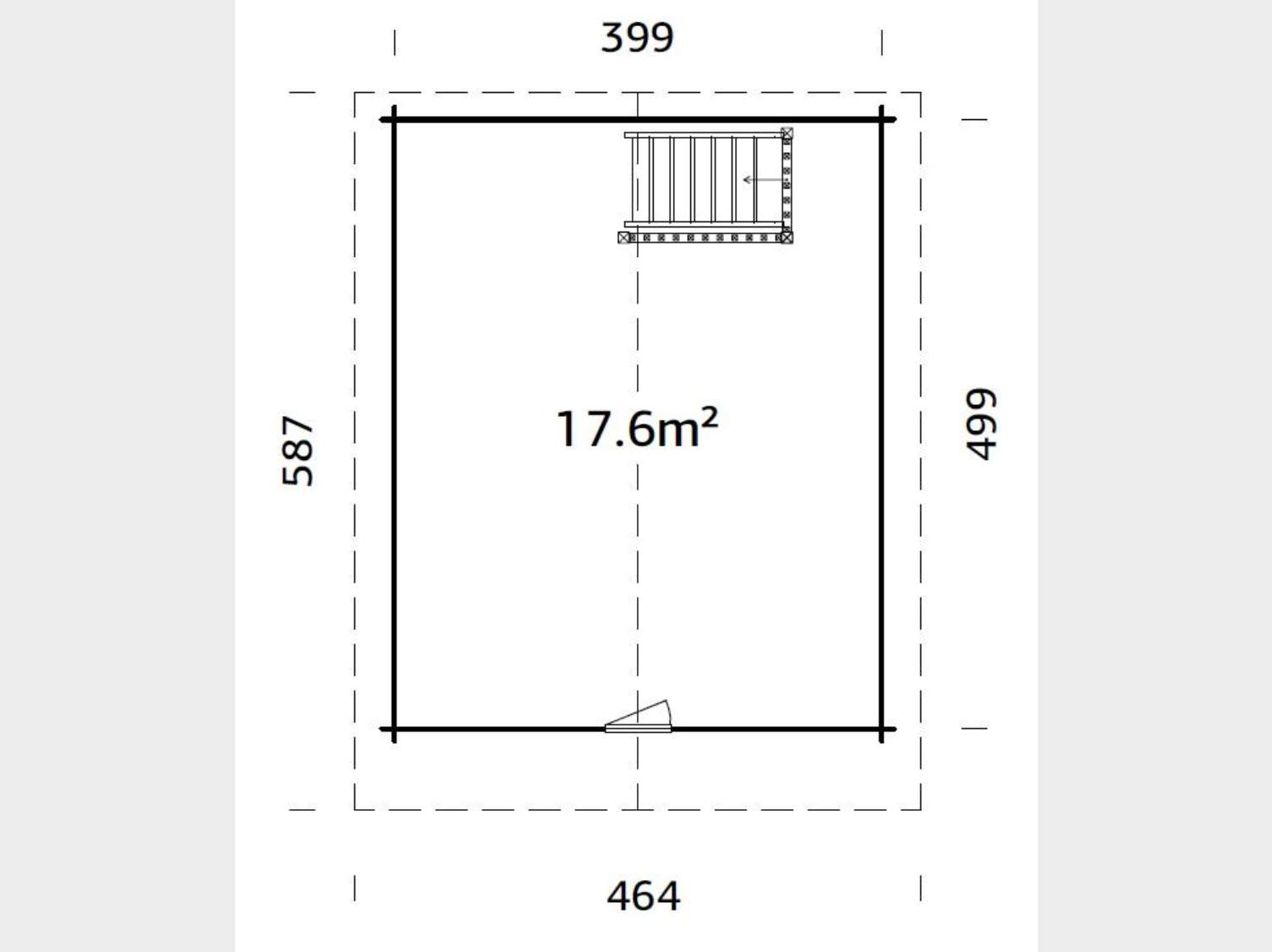 Palmako | Kendra (13'9" x 17'0" | 198.1 sq.ft. | 2.8") Log House with Loft Space