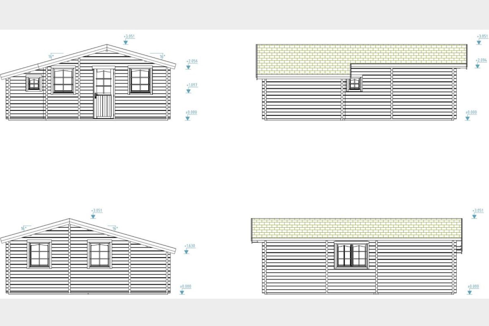 Palmako | Emily (21'8" x 25'7" | 421.9 sq.ft. | 2.8") Traditional Timber Holiday House