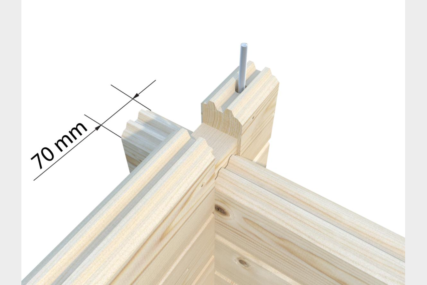 Palmako | Emily (21'8" x 25'7" | 421.9 sq.ft. | 2.8") Traditional Timber Holiday House