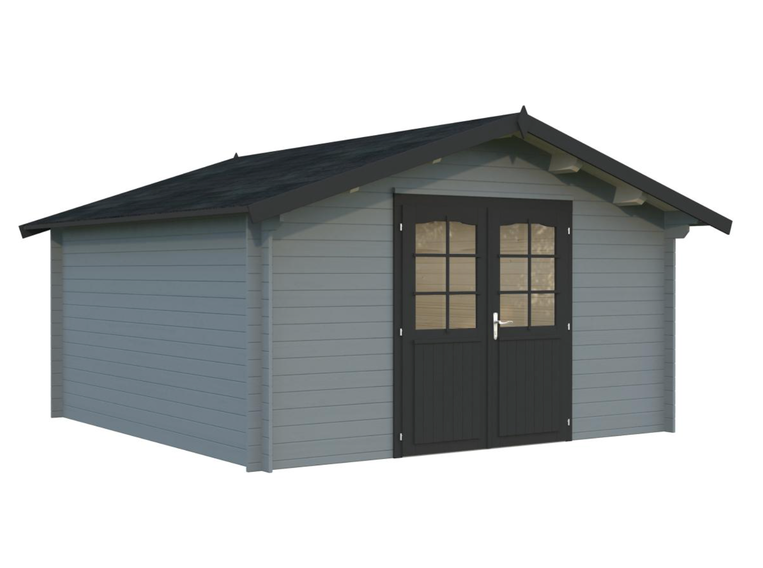 Palmako | Lotta L (13'1" x 13'1" | 149.6 sq.ft. | 1.3") Traditional Square Garden Log Cabin