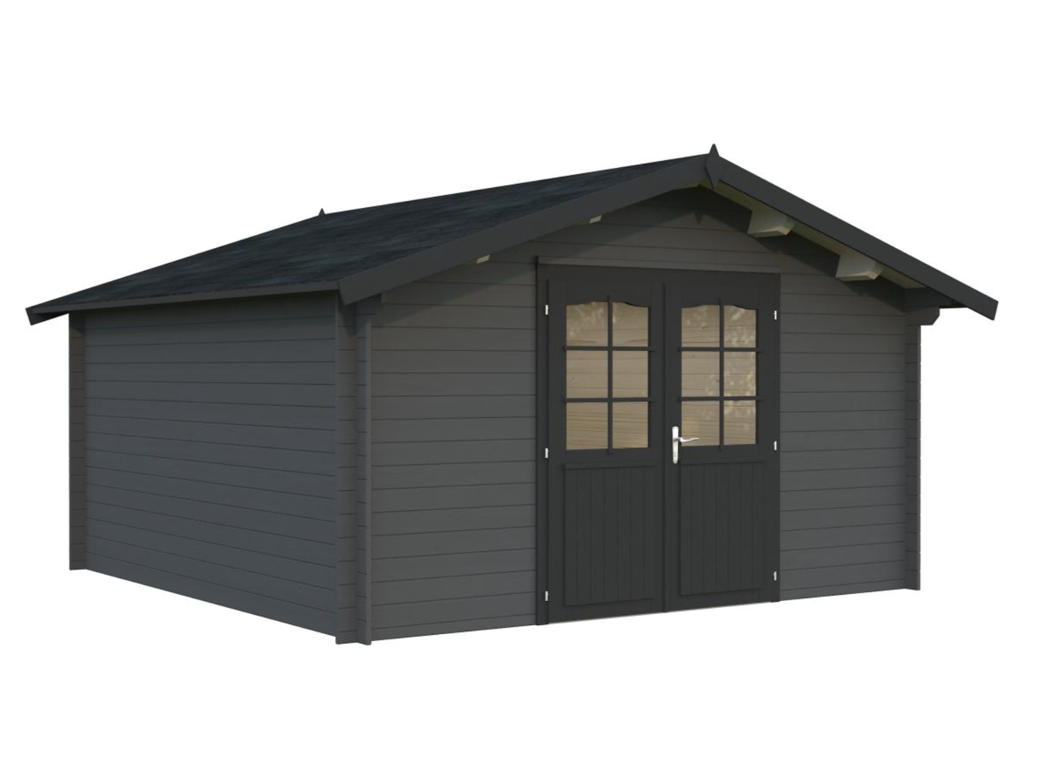 Palmako | Lotta L (13'1" x 13'1" | 149.6 sq.ft. | 1.3") Traditional Square Garden Log Cabin