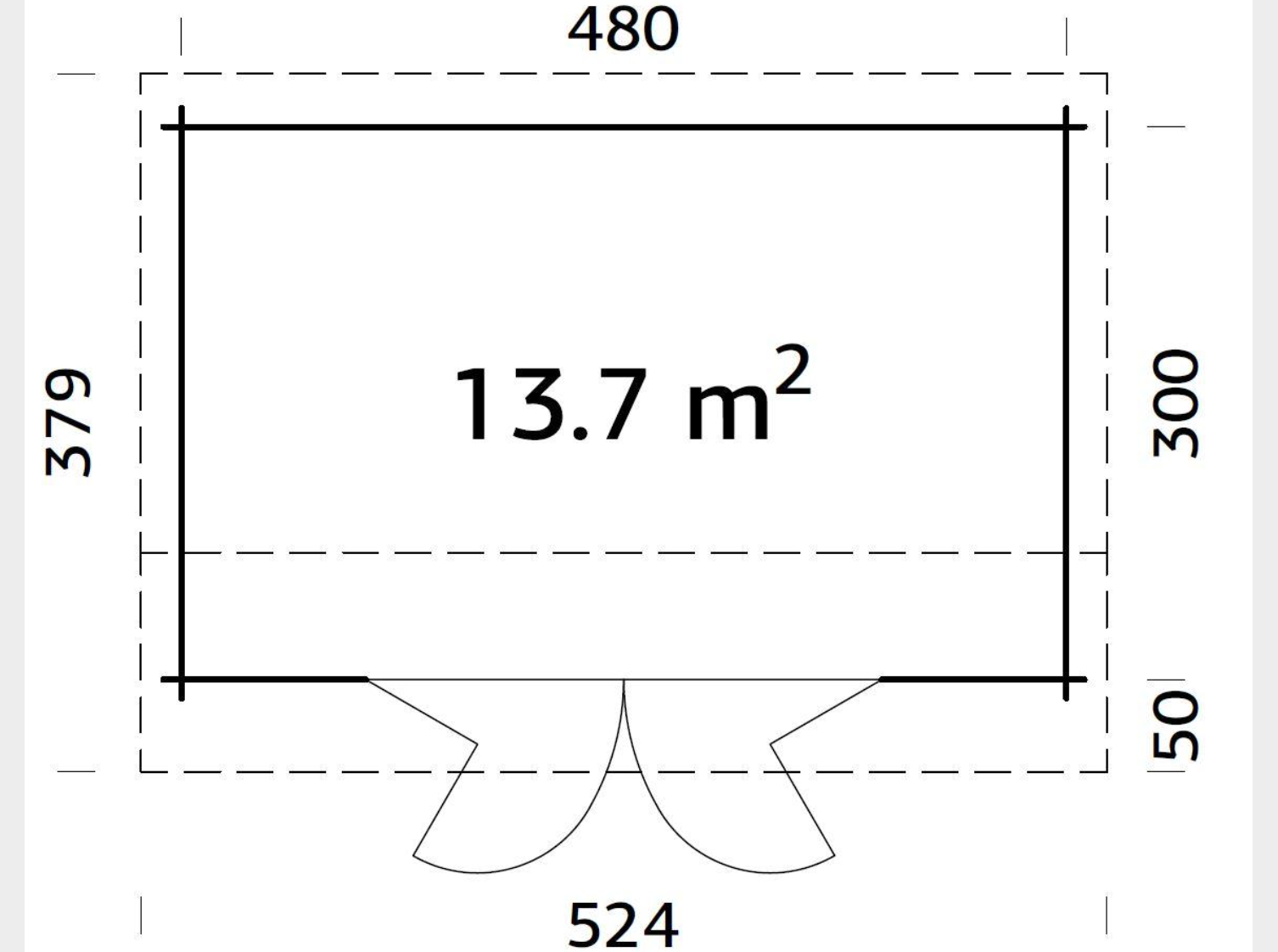 Palmako | Ines L (16'5" x 10'6" | 147.5 sq.ft. | 1.7") Roomy Garden Office with Bi-Fold Doors