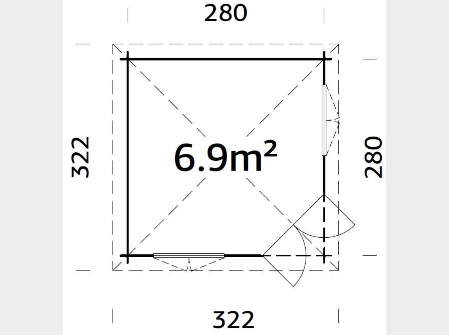 Palmako | Melanie XS (9′2″ × 9′2″ | 74.3 sq.ft. | 1.7″) Heavy Duty Corner Summer House
