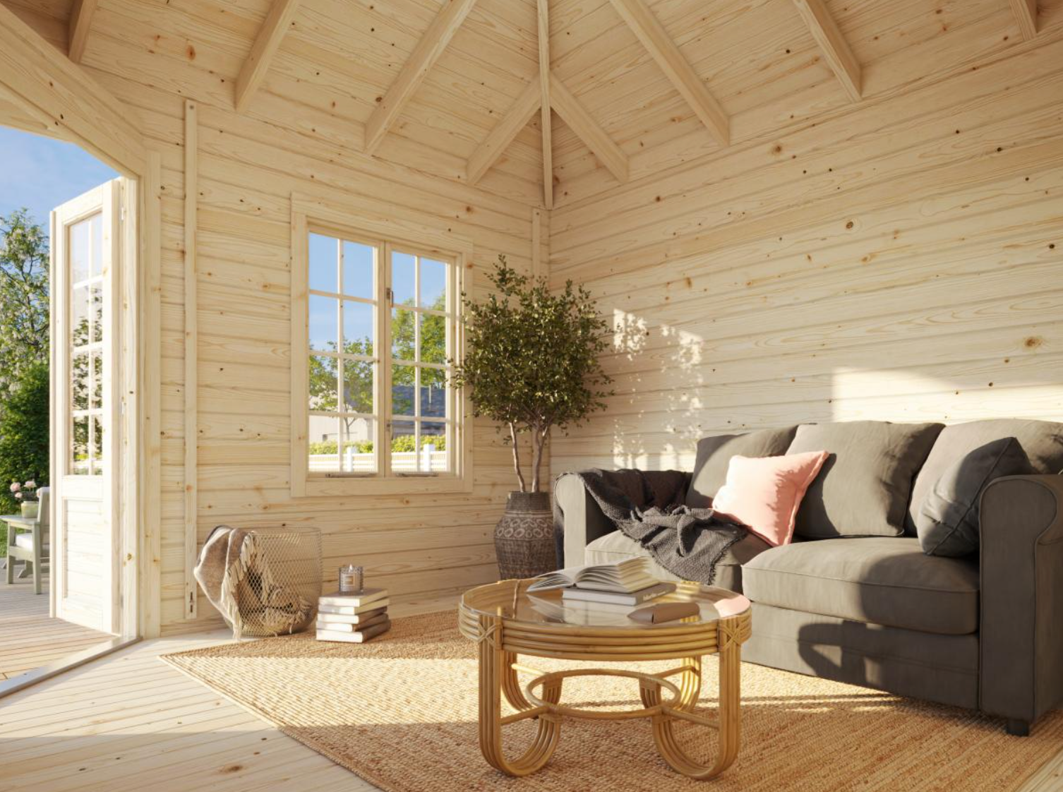 Palmako | Melanie M (10′10″ × 10′10″ | 106.6 sq.ft. | 1.7″) Heavy Duty Corner Summer House