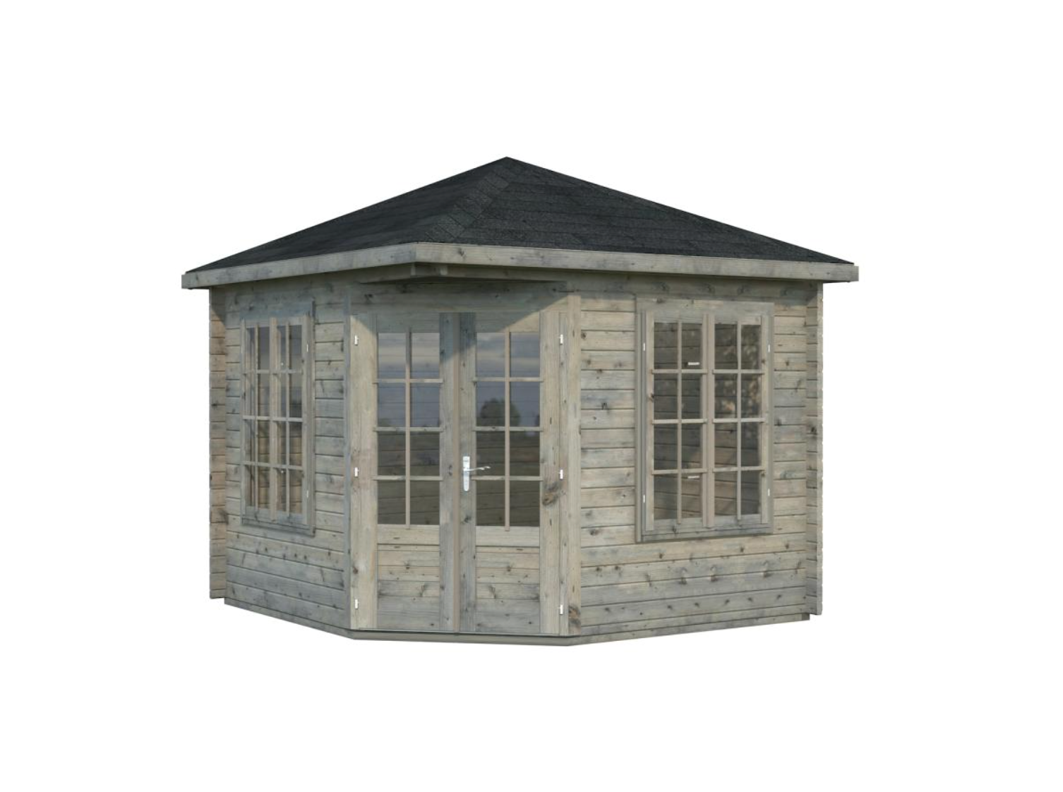 Palmako | Melanie M (10′10″ × 10′10″ | 106.6 sq.ft. | 1.7″) Heavy Duty Corner Summer House