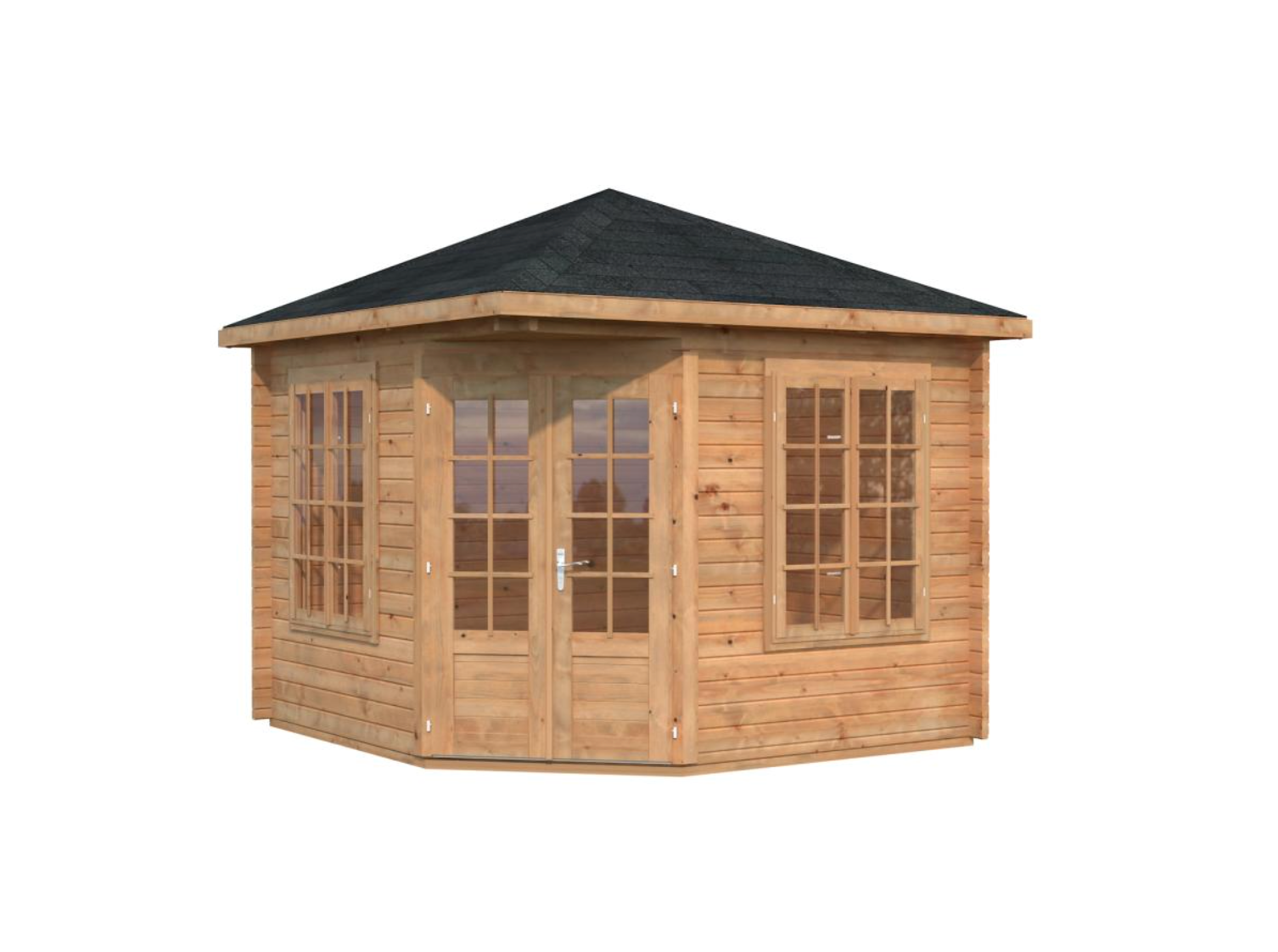 Palmako | Melanie M (10′10″ × 10′10″ | 106.6 sq.ft. | 1.7″) Heavy Duty Corner Summer House